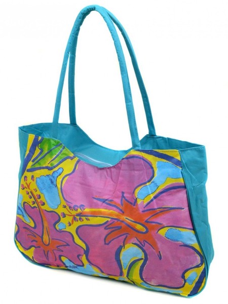 Женская голубая Летняя пляжная сумка Podium /1330 blue купить недорого в Ты Купи
