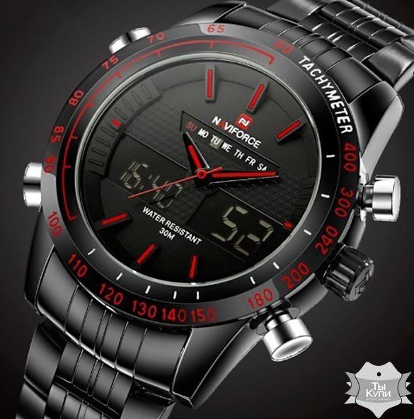 Чоловічий наручний спортивний годинник Naviforce Army (1212) купити недорого в Ти Купи