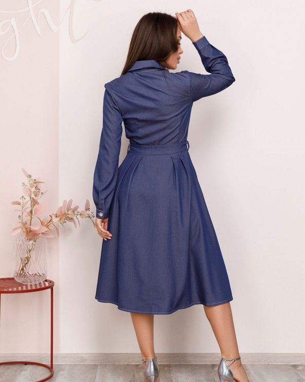 Сукня ISSA PLUS SA-147 S синій купити недорого в Ти Купи