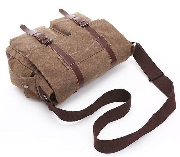 Чоловіча текстильна коричнева сумка Vintage 20150 купити недорого в Ти Купи