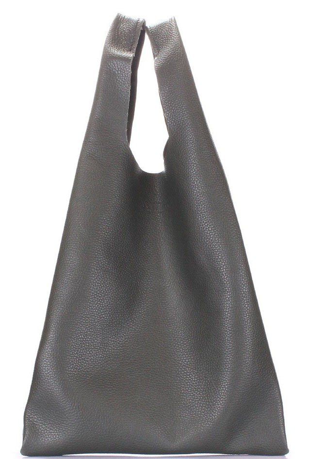 Женская кожаная сумка POOLPARTY leather-tote-khaki купить недорого в Ты Купи