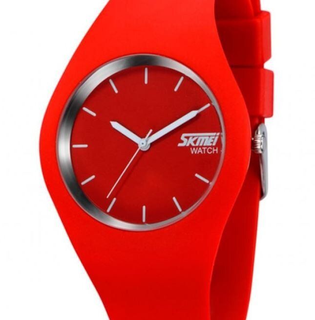 Жіночий наручний годинник SKMEI RUBBER RED 9068R купити недорого в Ти Купи