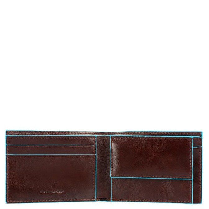 Коричневе шкіряне чоловіче портмоне Piquadro Blue Square (PU3242B2_MO) купити недорого в Ти Купи