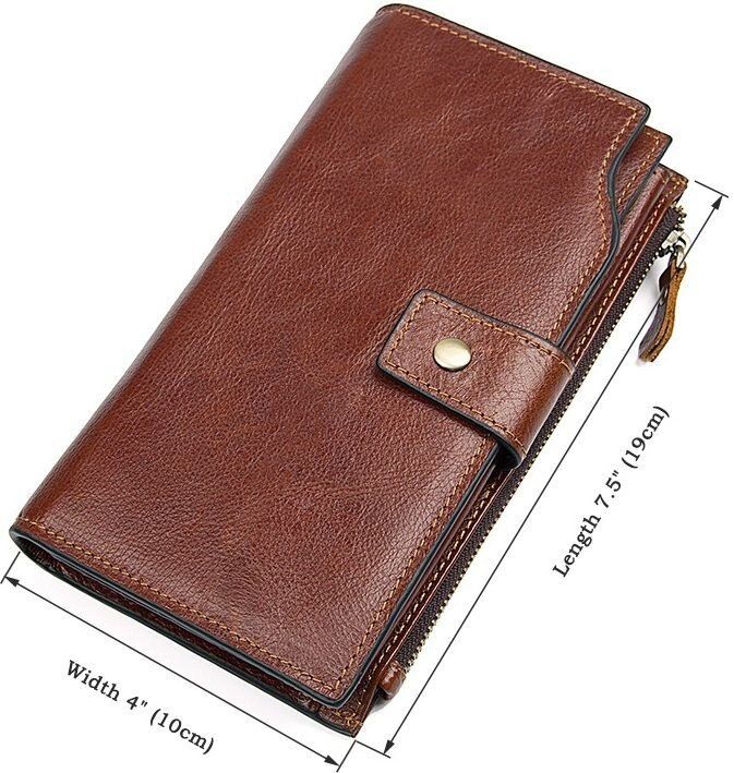 Чоловічий шкіряний гаманець Vintage 14372 Коричневий купити недорого в Ти Купи