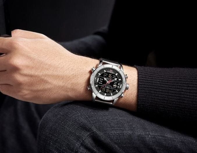 Мужские часы NAVIFORCE TESLA SILVER (NF9153) купить недорого в Ты Купи