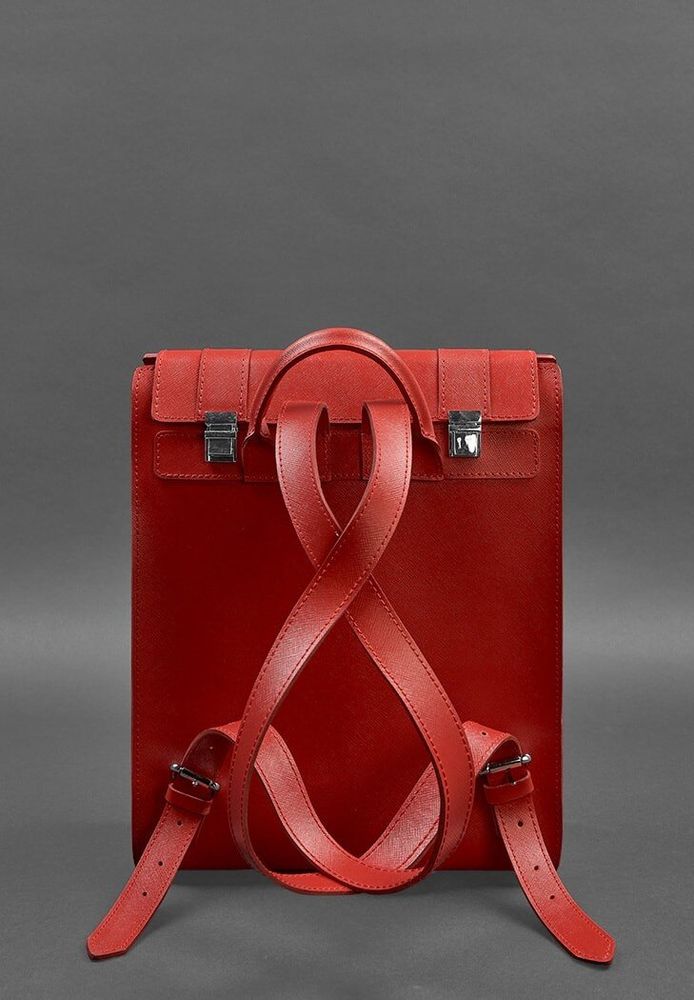 Жіночий шкіряний рюкзак BlankNote Blackwood червоний BN-BAG-29-BW-RED купити недорого в Ти Купи