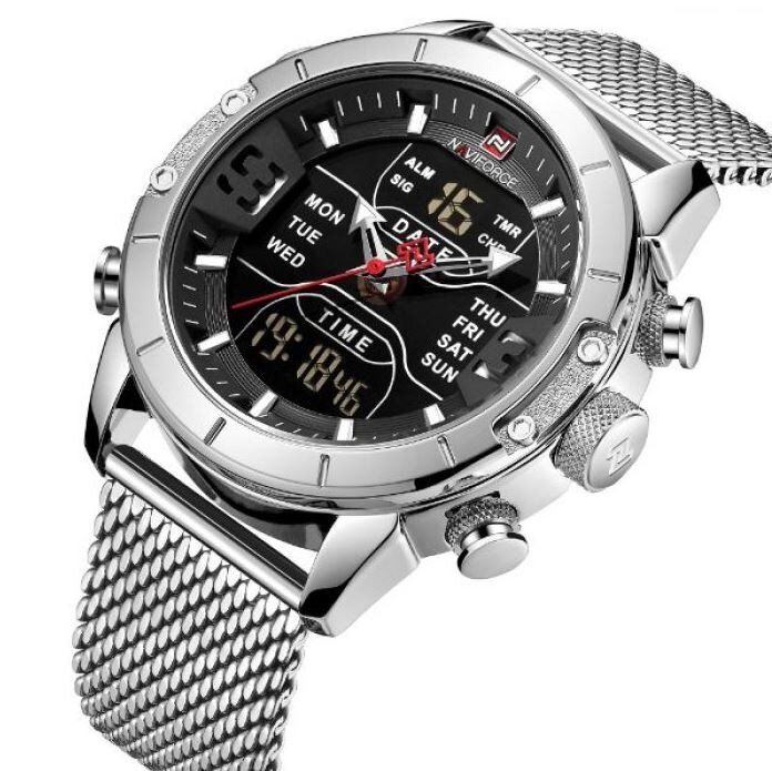 Мужские часы NAVIFORCE TESLA SILVER (NF9153) купить недорого в Ты Купи