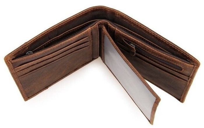 Чоловічий шкіряний гаманець Vintage 14225 Коричневий купити недорого в Ти Купи