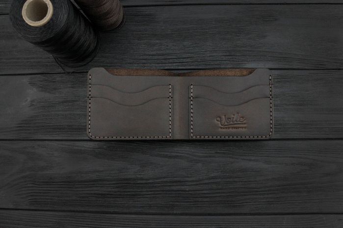 Чоловічий шкіряний гаманець ручної роботи VOILE коричневий mw10-brn купити недорого в Ти Купи