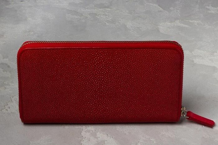 Женский красный кошелек из кожи ската Ekzotic Leather stw30 купить недорого в Ты Купи