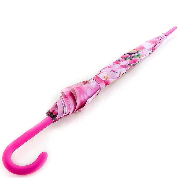 Зонт-трость женский полуавтомат ZEST розовый из полиэстера купить недорого в Ты Купи