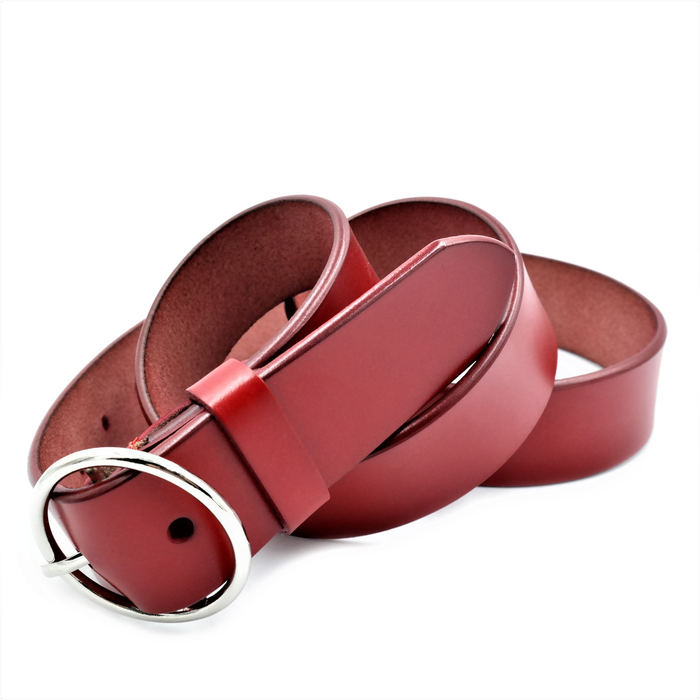 Женский кожаный ремень Le-Mon 110-115 см Красный 0083) купить недорого в Ты Купи