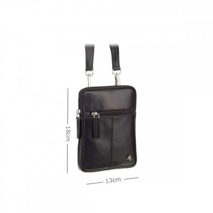 Чоловіча шкіряна сумка Visconti S10 Remi (Black) купити недорого в Ти Купи