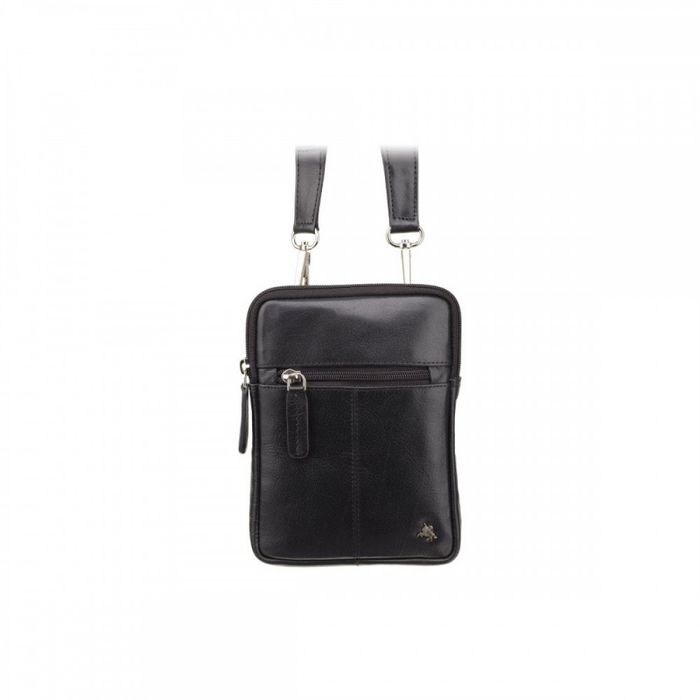 Чоловіча шкіряна сумка Visconti S10 Remi (Black) купити недорого в Ти Купи