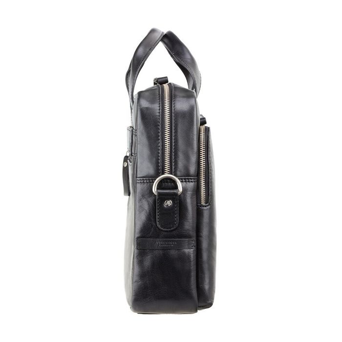 Мужская кожаная сумка с RFID защитой Visconti ml31 blk купить недорого в Ты Купи