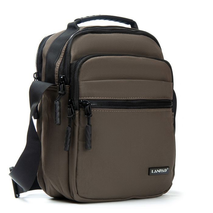 Сумка через плечо Lanpad 82091 brown бол купить недорого в Ты Купи