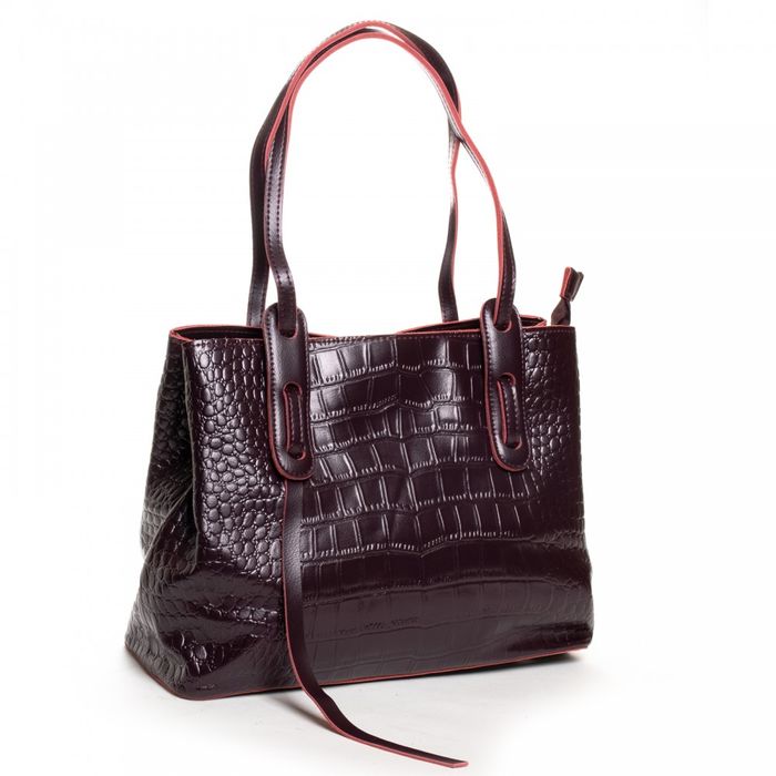 Жіноча шкіряна сумка класична ALEX RAI 03-09 16-3204 burgundi купити недорого в Ти Купи