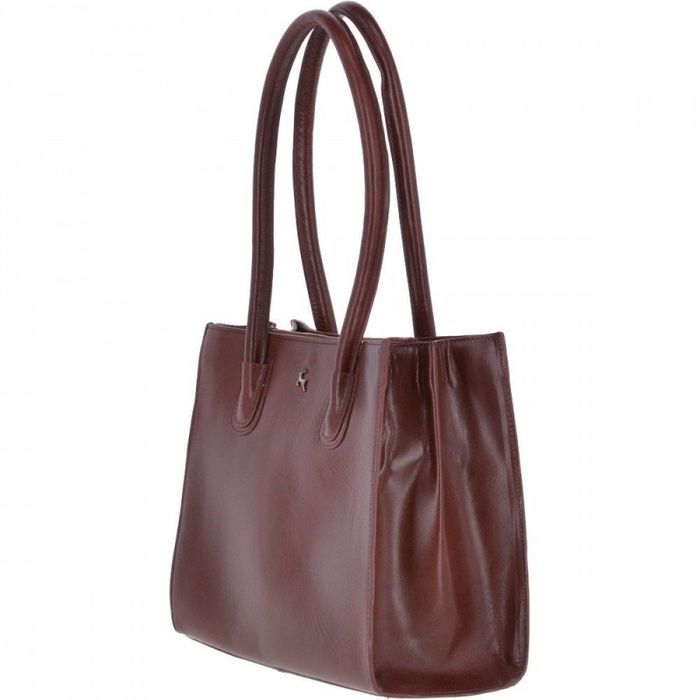 Женская кожаная сумка Ashwood V26 Chestnut (Каштановый) купить недорого в Ты Купи