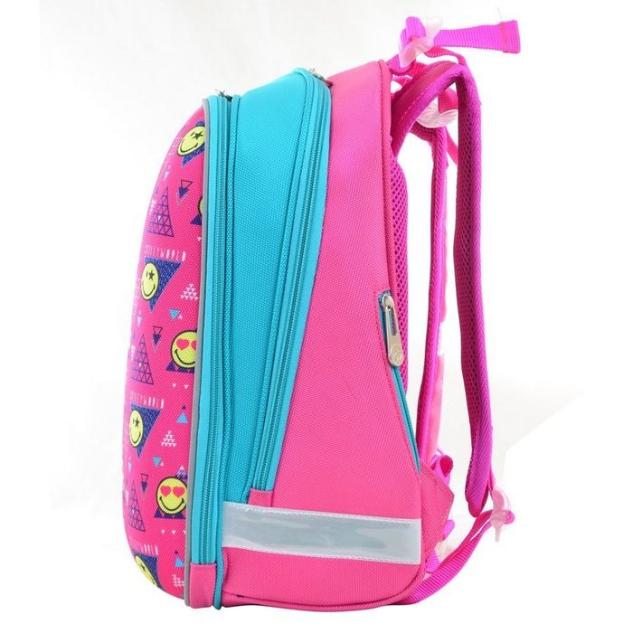 Школьный каркасный ранец YES SCHOOL 29х38х15 см 16 л для девочек H-12 Smiley (554497) купить недорого в Ты Купи
