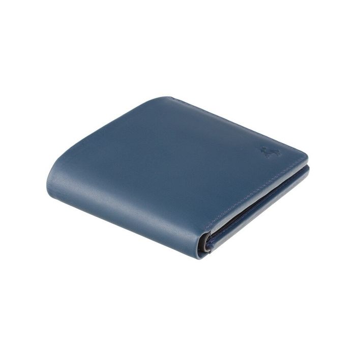 Шкіряний чоловічий гаманець Visconti VSL33 TAP-N-GO c RFID (Steel Blue-Black) купити недорого в Ти Купи