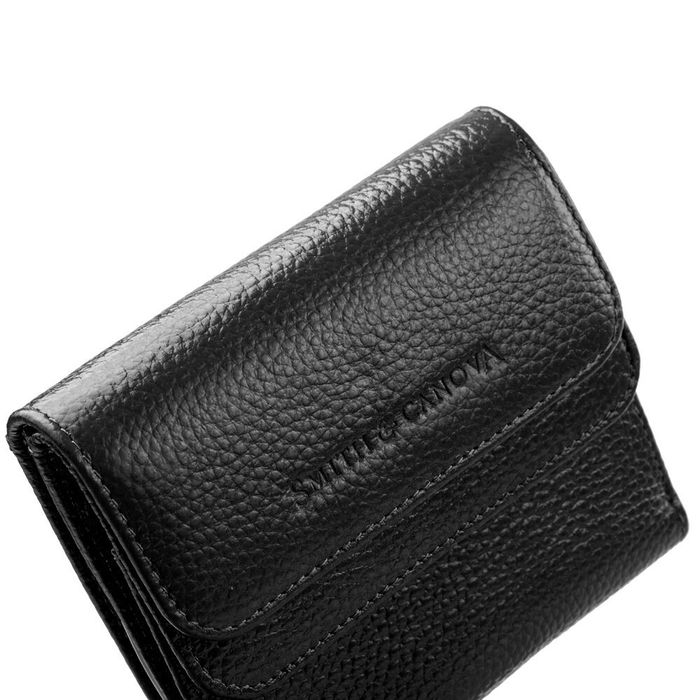 Женский кожаный кошелек SMITH CANOVA FUL-28611-black купить недорого в Ты Купи