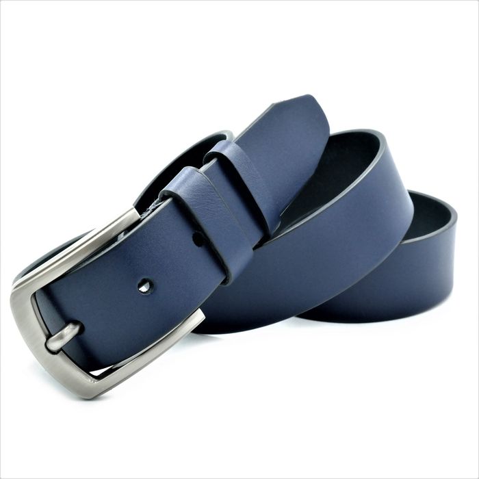 Ремень мужской кожаный Weatro Темно-синий 115,120 см lmn-mk38ua-015 купить недорого в Ты Купи