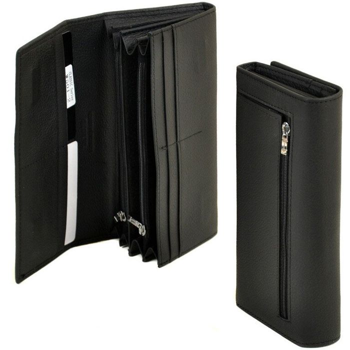 Кожаный кошелек Classik DR. BOND W501-2 black купить недорого в Ты Купи
