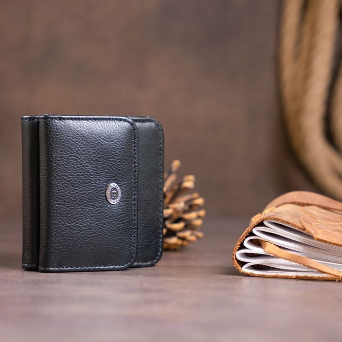 Жіночий шкіряний гаманець ST Leather 19232 Чорний купити недорого в Ти Купи