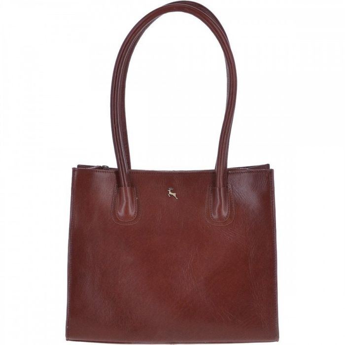 Женская кожаная сумка Ashwood V26 Chestnut (Каштановый) купить недорого в Ты Купи