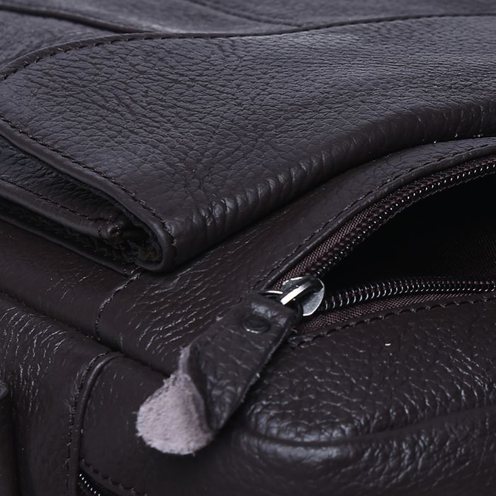Чоловічі шкіряні сумки Borsa Leather K18154-brown купити недорого в Ти Купи
