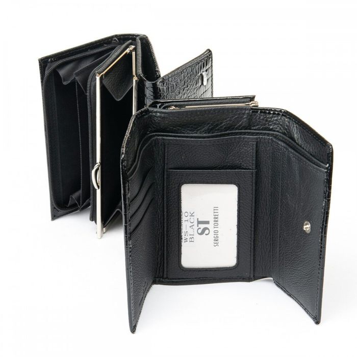 Жіночий гаманець зі шкіри LR SERGIO TORRETTI WS-10 black купити недорого в Ти Купи