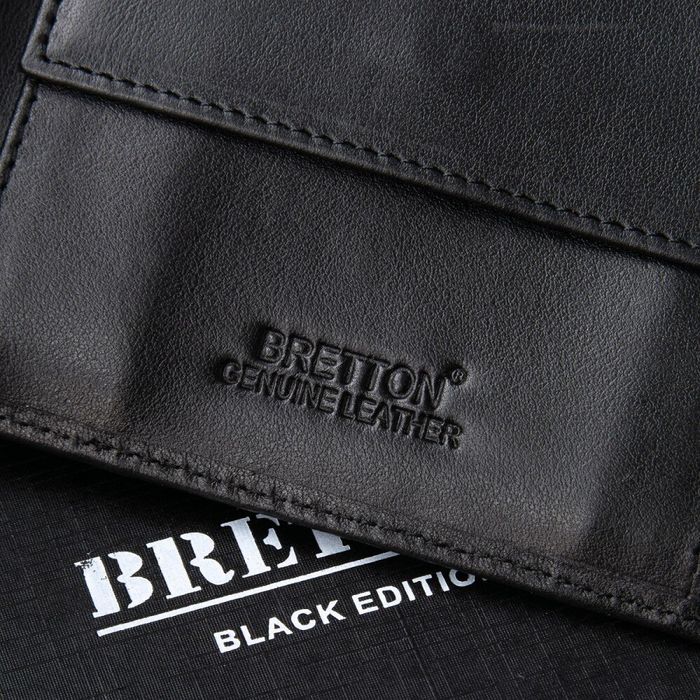 Чоловік шкіряний гаманець BRETTON M3707 black купити недорого в Ти Купи