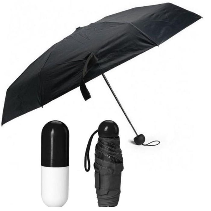Зонтик-капсула черный 6752  купить недорого в Ты Купи