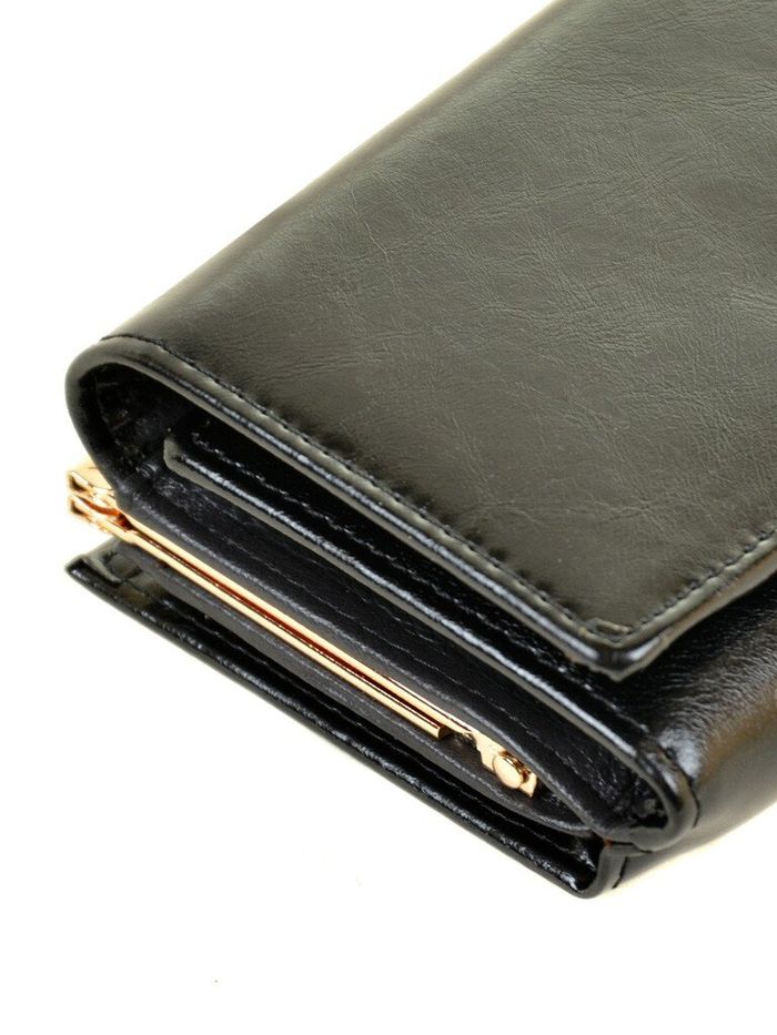 Кожаный кошелек Canarie ALESSANDRO PAOLI W2155 black купить недорого в Ты Купи