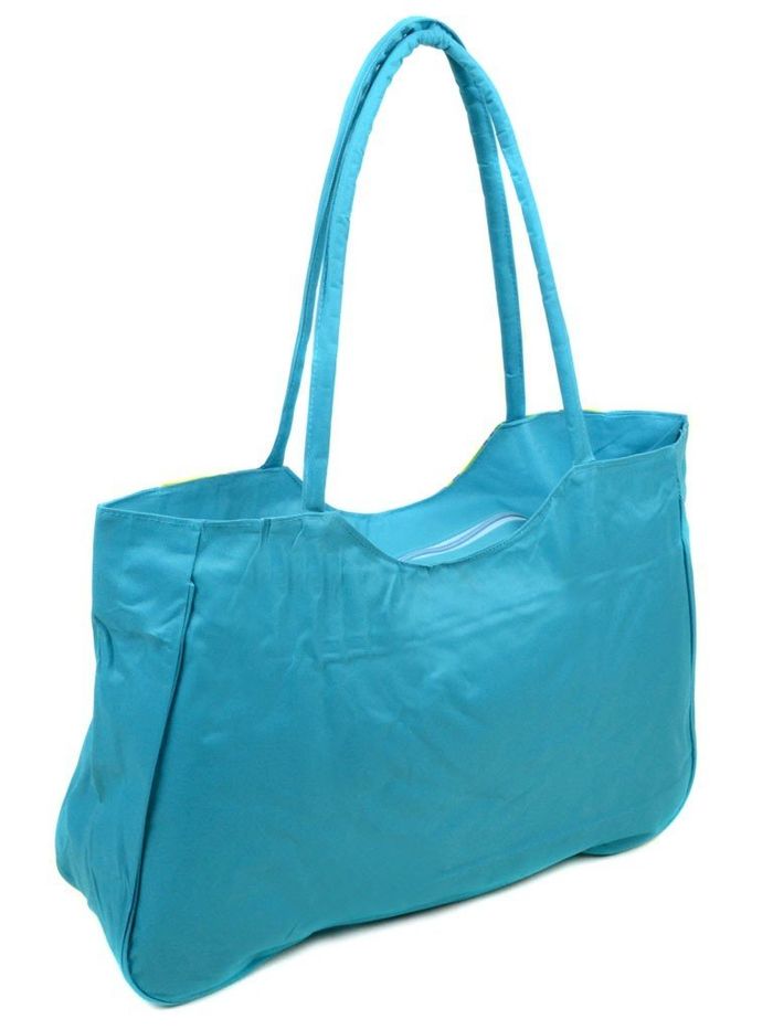 Женская голубая Летняя пляжная сумка Podium /1330 blue купить недорого в Ты Купи