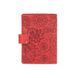 Обложка для паспорта из кожи Hi Art «Mehendi Art» PB-03S/1 Shabby Red Berry Красный