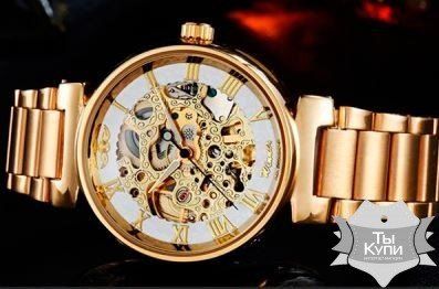 Чоловічий наручний годинник скелетон Winner Round (один тисячі сто двадцять сім) купити недорого в Ти Купи
