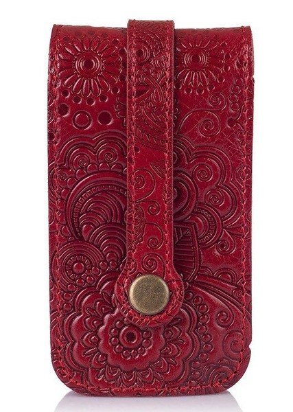 Красная ключница из кожи HiArt Mehendi Art купить недорого в Ты Купи