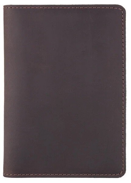 Обложка для паспорта из кожи Hi Art PB-03S Shabby Gavana Brown Темно-коричневый купить недорого в Ты Купи