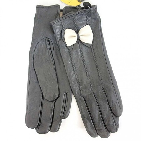 Жіночі шкіряні рукавички Shust Gloves чорні 373s2 М купити недорого в Ти Купи