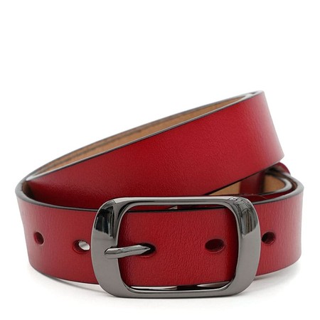 Жіночий ремінь шкіряний Borsa Leather CV1ZK-008c-red купити недорого в Ти Купи
