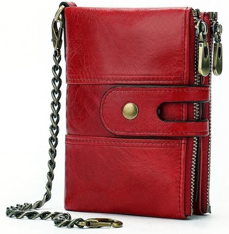 Кожаный кошелек Vintage 14680 Красный купить недорого в Ты Купи