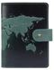 Обложка для паспорта из кожи Hi Art «World Map» PB-03S/1 Shabby Alga Темно-зеленый