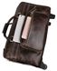 Дорожня шкіряна сумка на колесах Vintage 14253 Темно-коричневий
