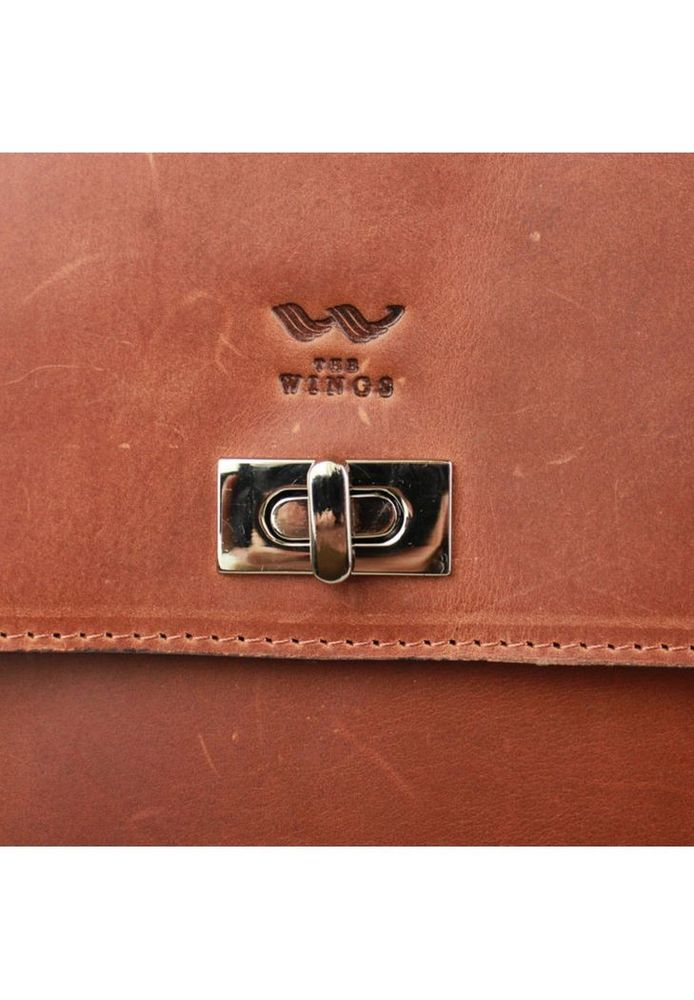 Жіноча шкіряна сумка The Wings Classic світло-коричнева вінтажна TW-CLASSIC-KON-CRZ купити недорого в Ти Купи