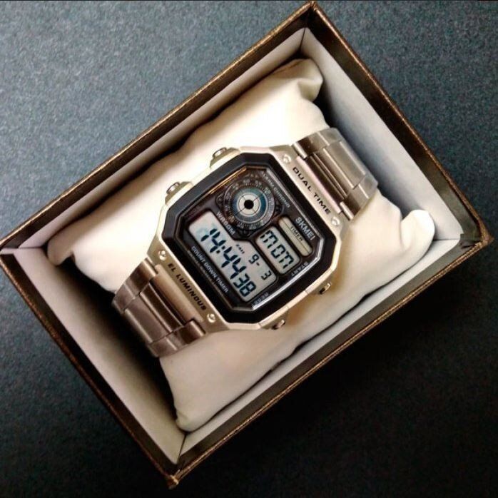 Мужские наручные спортивные часы Skmei RIPPLE SILVER (1335S ) купить недорого в Ты Купи
