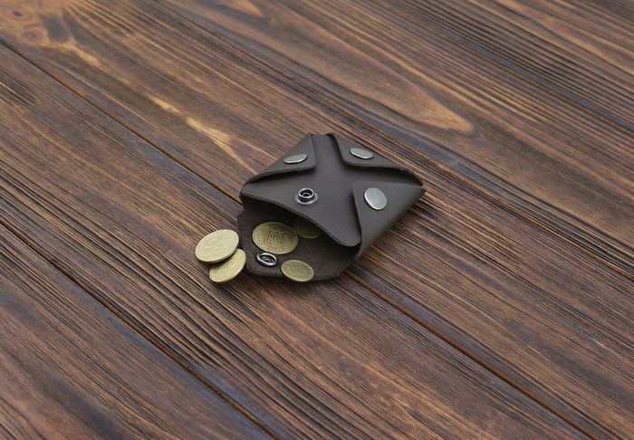Монетниця ручної роботи зі шкіри Краст VOILE темно-коричнева cn3-kbrn купити недорого в Ти Купи