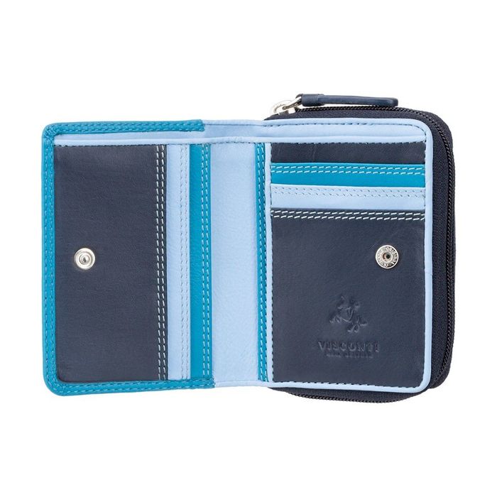 Жіночий шкіряний гаманець Visconti Havaii rb53 blue m купити недорого в Ти Купи
