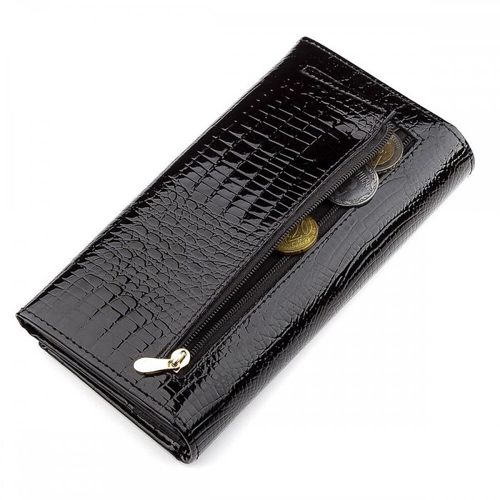 Кошелек из натуральной кожи ST Leather 18390 (S2001A) Черный купить недорого в Ты Купи