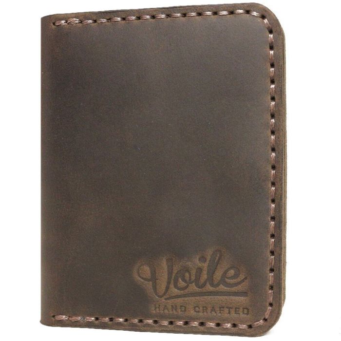 Чоловічий шкіряний гаманець ручної роботи VOILE vl-mw3-brn купити недорого в Ти Купи